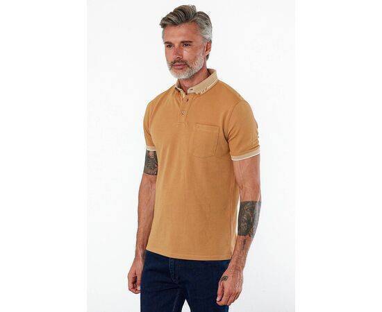 Polo Collar Short Sleeve T-Shirt with Pockets