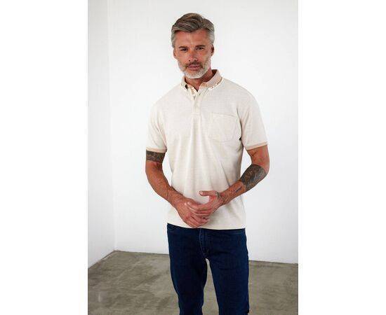 Polo Collar Short Sleeve T-Shirt with Pockets