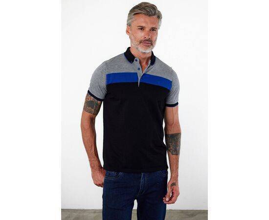 Polo Neck Short Sleeve T-Shirt with No Pockets