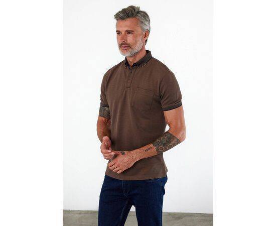 Polo Collar Short Sleeve T-Shirt with Pockets