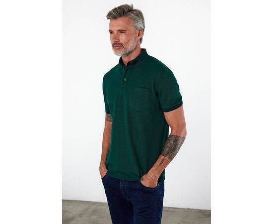 Polo Collar Short Sleeve T-Shirt with Pockets