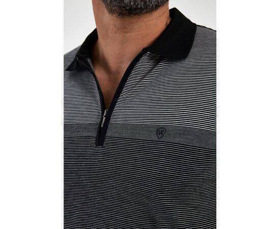 Zippered Polo Neck Short Sleeve T-shirt