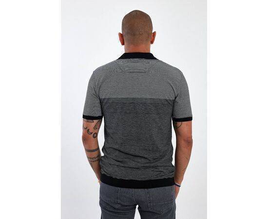 Zippered Polo Neck Short Sleeve T-shirt