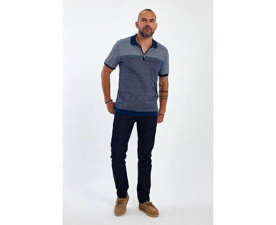 Zippered Polo Neck Short Sleeve T-shirt