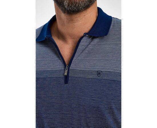 Zippered Polo Neck Short Sleeve T-shirt