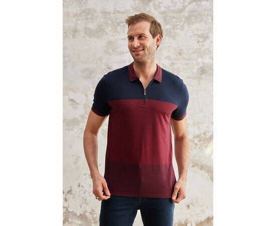 Zippered Polo Neck Short Sleeve T-Shirt