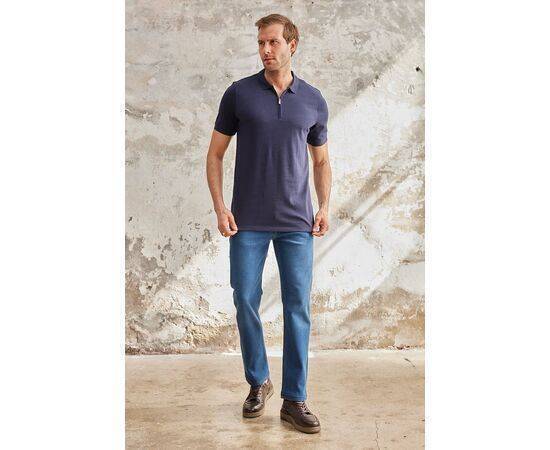 Zippered Polo Neck Short Sleeve T-Shirt