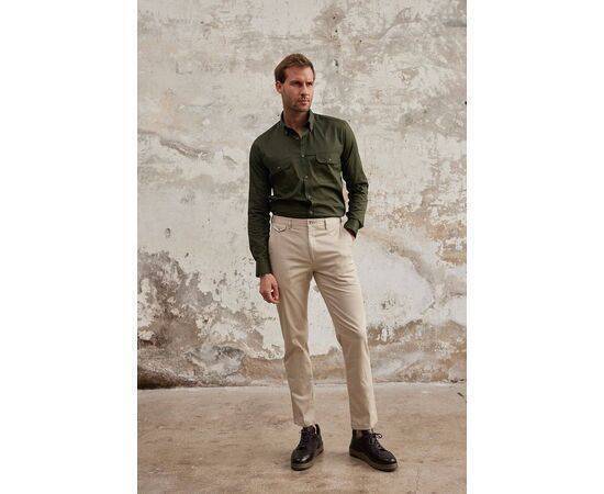 Gabardine Trousers with Side Pockets