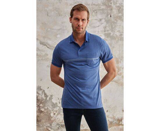 Striped Polo Neck Short Sleeve T-Shirt