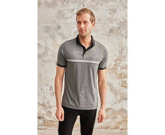 Striped Polo Neck Short Sleeve T-Shirt