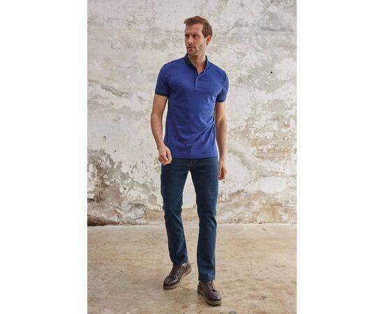 Polo Collar Short Sleeve T-Shirt with Collar Button Fastening