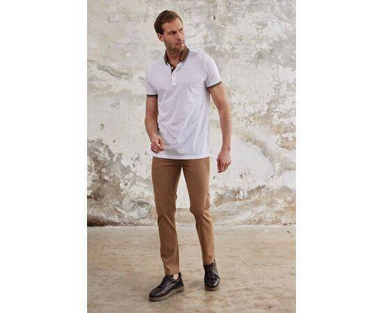 Polo Collar Short Sleeve T-Shirt with Collar Button Fastening