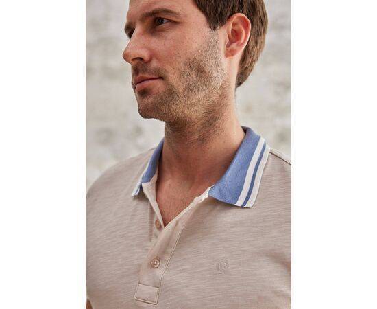 Striped Polo Neck Short Sleeve T-Shirt