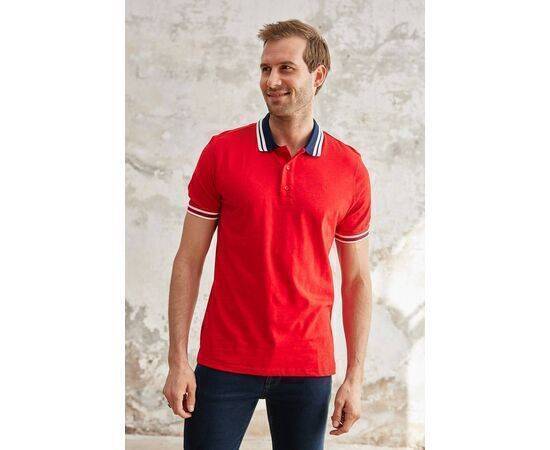 Striped Polo Neck Short Sleeve T-Shirt