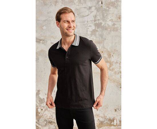 Striped Polo Neck Short Sleeve T-Shirt