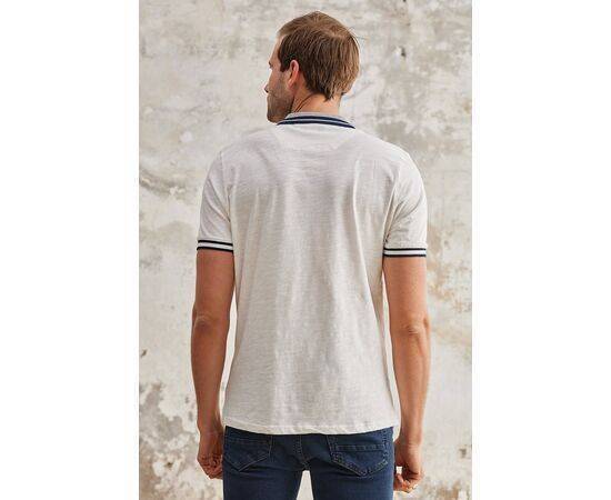 Striped Polo Neck Short Sleeve T-Shirt