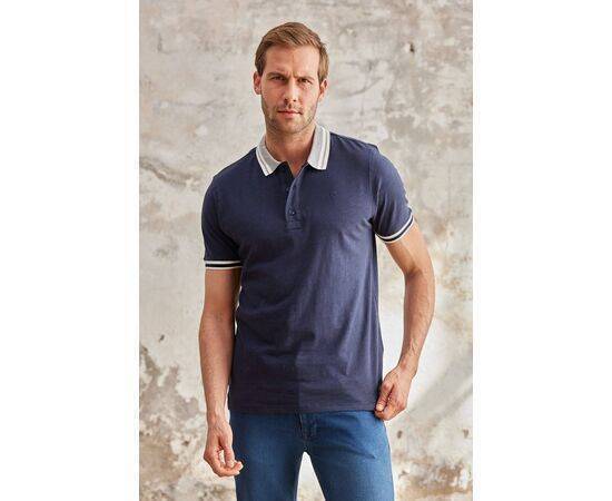 Striped Polo Neck Short Sleeve T-Shirt