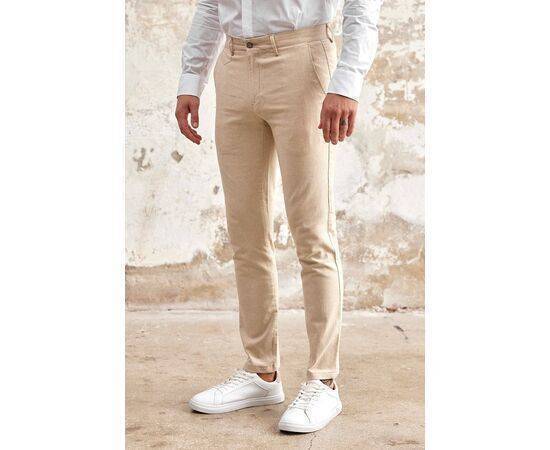 Linen Chino Trousers with Side Pockets