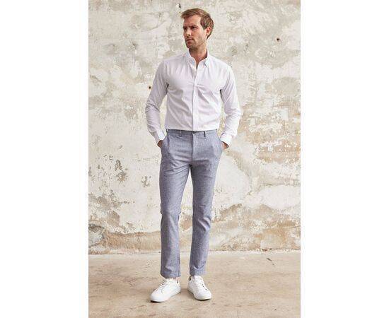 Linen Chino Trousers with Side Pockets