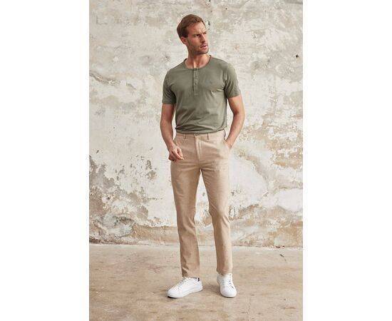 Linen Chino Trousers with Side Pockets