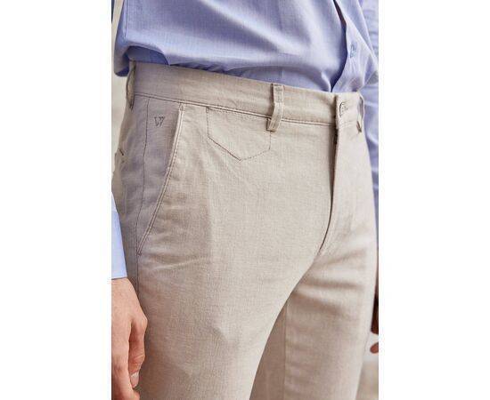 Linen Chino Trousers with Side Pockets