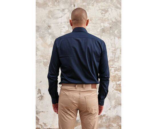 Gabardine Collar Long Sleeve Shirt with Pockets