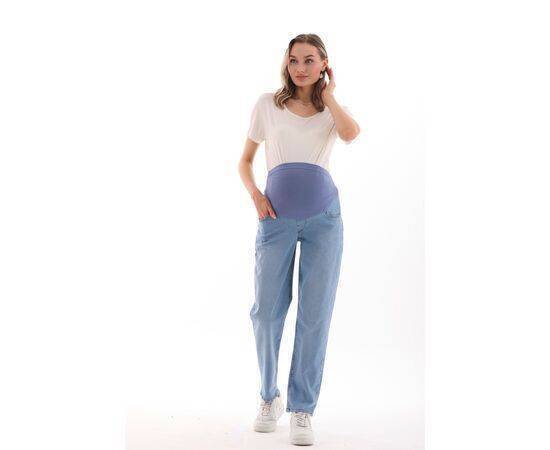 Maternity Flexible Abdominal Band Adjustable Waist Mom Fit Jeans Blue