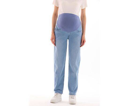 Maternity Flexible Abdominal Band Adjustable Waist Mom Fit Jeans Blue