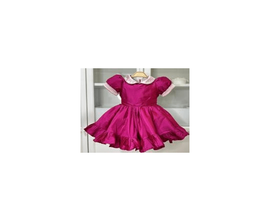 Burgundy tafeta dress wt dusty rose collar