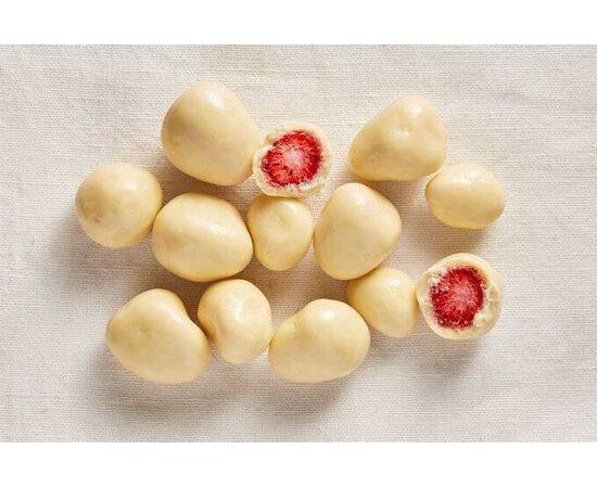 MEVLANA BAZAAR WHITE CHOCOLATE COVERED STRAWBERRY DRAGEE