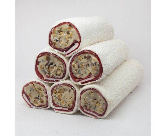 Mevlana  - Bazaar Coconut Milk Strawberry Almond Wrapped Turkish Delight 1000 Gr