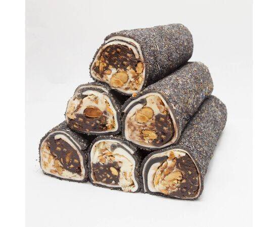 Mevlana  - Bazaar Poppy Chocolate Almond Clotted Cream Wrapped Turkish Delight 1000 Gr