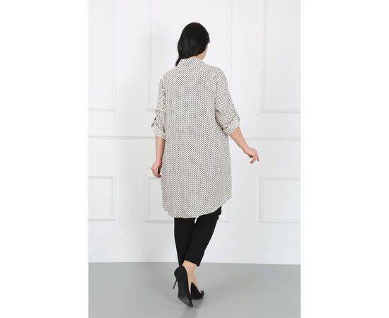 Women's Patterned Cotton Viscose Plus Size Tunic