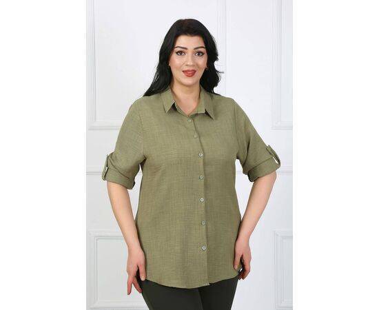 Women's Soft Linen Plus Size Shirt