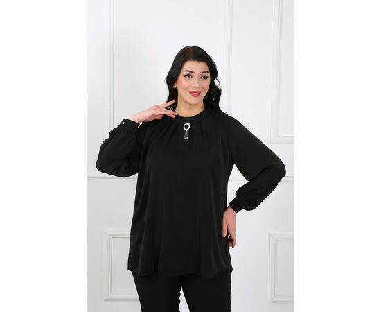 Women's Collar Stone Dubai Fabric Plus Size Shirt