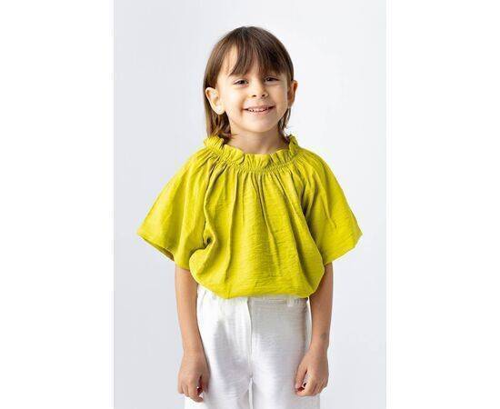 Woven Viscose Straight Blouse for Girls