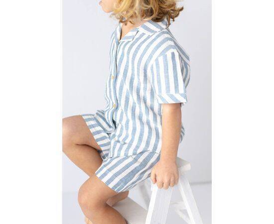 Striped Muslin Shirt for Boys