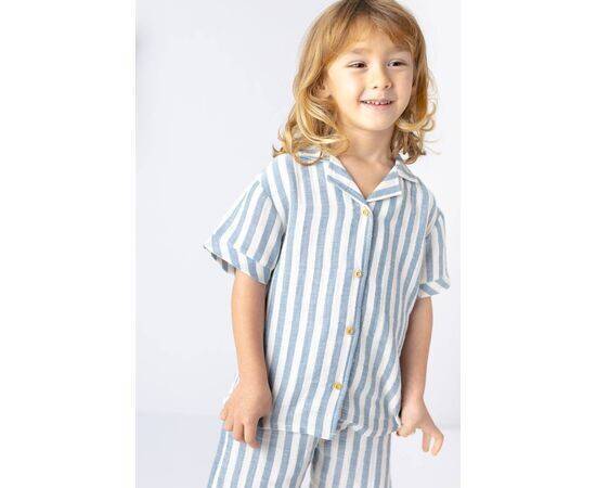 Striped Muslin Shirt for Boys