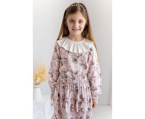 Flower Patterned Woven Blouse for Girls