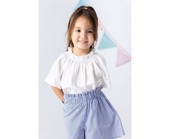 Woven Viscose Straight Blouse for Girls