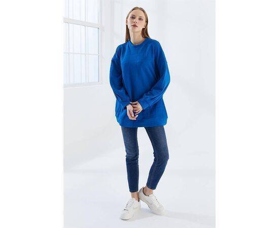 Square Pattern Sweat with Pleat Detail