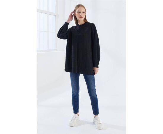 Square Pattern Sweat with Pleat Detail