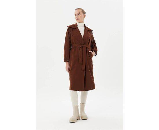 False Sleeve Double Breasted Trench Coat