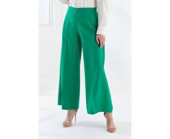 Wide Leg Trousers with Side Zipper