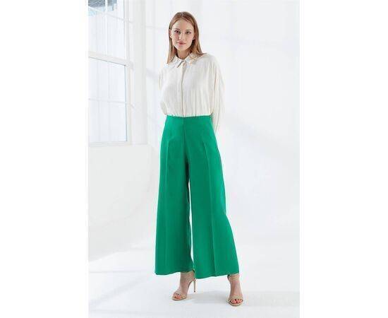 Wide Leg Trousers with Side Zipper