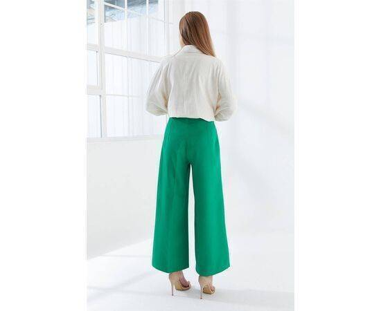 Wide Leg Trousers with Side Zipper