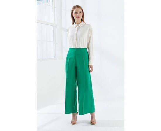 Wide Leg Trousers with Side Zipper