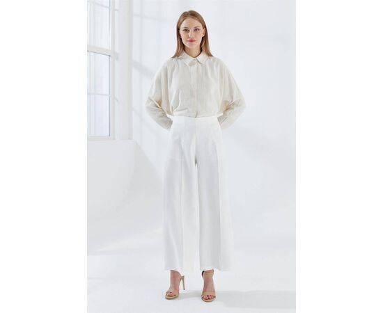 Wide Leg Trousers with Side Zipper