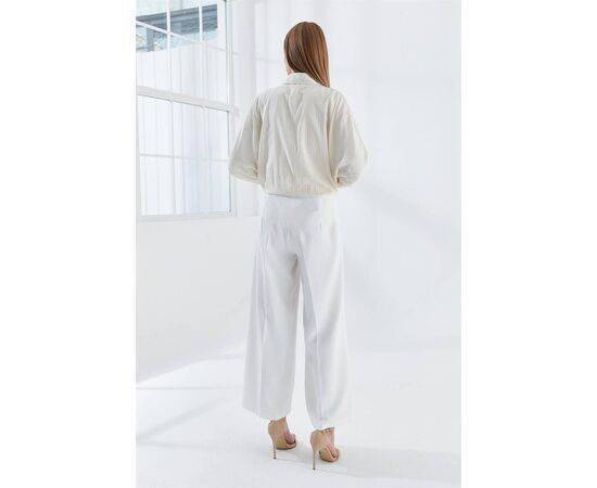 Wide Leg Trousers with Side Zipper