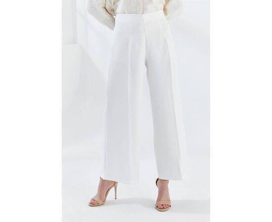 Wide Leg Trousers with Side Zipper